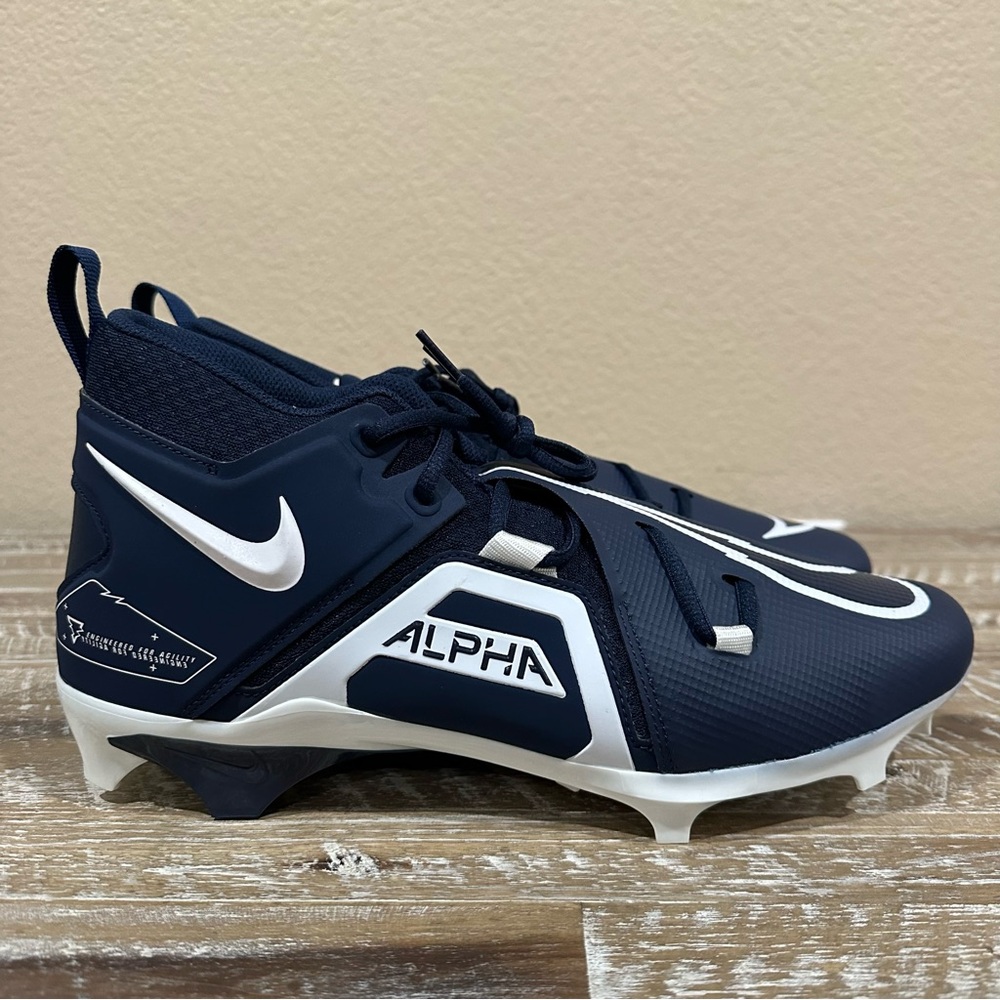 Nike Mens Alpha Menace Pro 3 Football Cleats Navy Blue White CT6649-400 Size 13
